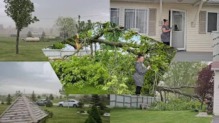 😱 ЭТО БЫЛО СТРАШНО И ВНЕЗАПНО 😭,ПРЕДУПРЕЖДЕНИЯ 🌪 ТОРНАДО , ШТОРМ , СЕЛЬЧАНКА В АМЕРИКЕ!