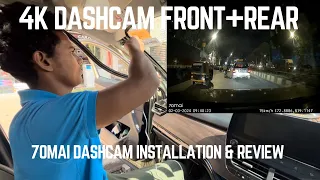 70mai pro plus+a500s dual channel car dash cam | 70mai dash cam |Tata Safari dash cam installation