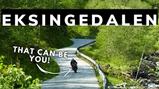 Motorcycle Trip in NORWAY most SURPRISING Roads EVER - Eksingedalen! A TRUE Pearl among all places!