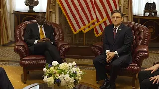 Kenyan President William Ruto meets with House Speaker Johnson at Capitol