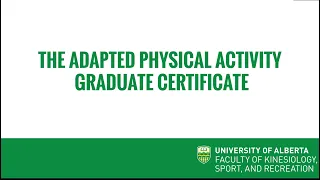 Adapted Physical Activity Graduate Certificate