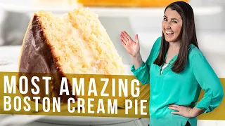 How to Make The Most Amazing Boston Cream Pie | The Stay At Home Chef