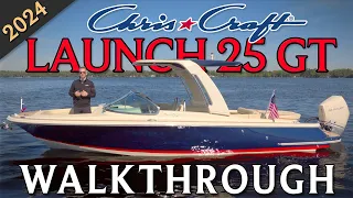 Chris-Craft Launch 25 GT with Folding Top, Mercury Verado 300, and Seakeeper Ride - 2024 Walkthrough