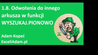 Kurs Mistrz Excela 1.8 - Odwołania do innego arkusza w funkcji WYSZUKAJ.PIONOWO