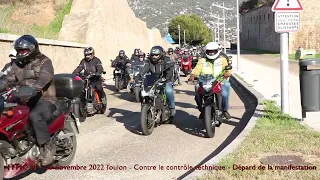 Contre le Contrôle Technique Moto   Toulon   Le 26 novembre 2022   Près de 1000 motos