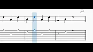 Beginner Study for Guitar - Clockwork - Guitar Play-Along with Tab & Music.