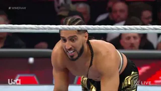 WWE RAW AUSTIN THEORY VS MUSTAFA ALI 11/21/22