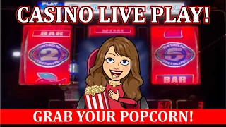 High Limit SLOT MACHINES - 2x5x10x 4x Wild Cherry Double Top Dollar LIVE SLOT PLAY AT CASINO