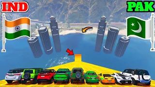GTA 5 INDIA VS PAKISTAN VS SUPER CARS LONG JUMPING CHALLENGE - Gta 5 Gameplay