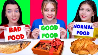 ASMR Good Food VS Bad Food VS Normal Food Challenge By LiLiBu