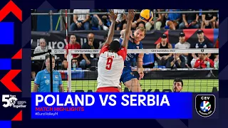 Poland vs. Serbia I Match Highlights 1/4 Finals I CEV EuroVolley 2023 Men