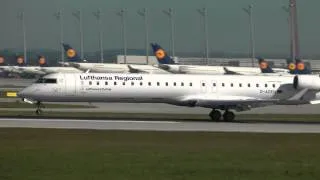 Lufthansa Regional (CityLine) Canadair CRJ-900ER landing Munich airport ( MUC / EDDM) HD