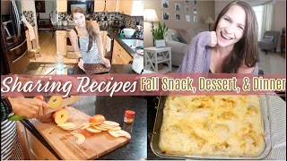 Sharing Recipes & My Day!  Fall Snack, Dessert, & EASY Dinner Recipes *Cook With Me* You Need This