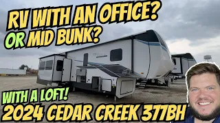 2024 Cedar Creek 377BH | Rear Living RV with an Office or Mid Bunk with a loft?