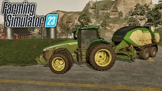 Baling Straw After Oat Harvest! | Farming Simulator 23