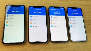 IPHONE 11 VS 12 VS 13 VS 14 - ANTUTU TEST!