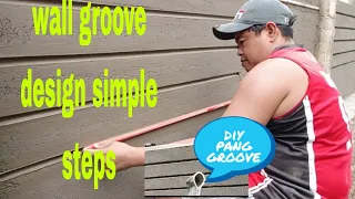 PAANO mag groove design sa PALITADA? wall groove design step by step // wall groove design tutorials