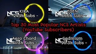 Top 30 Most Popular NCS Artists (Youtube Subscribers)