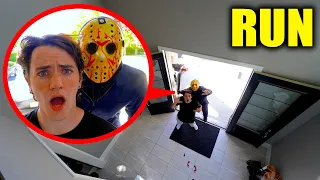 IF YOU EVER SEE BLOODY JASON VOORHEES ATTACKING STROMEDY AT HIS HOUSE RUN!! (INTENSE)