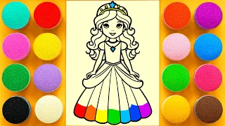 Sand painting Princess for kids and toddlers