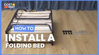 How to Install the Made in Italy Rollaway Folding Bed with Memory Foam Mattress | HW69449 #costway