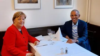 Barack Obama trifft Merkel und Scholz in Berlin