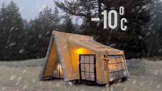 FREEZING WINTER CAMPING AT -10 DEGREES