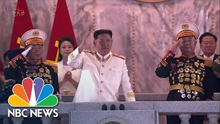 North Korea Showcases Missiles In Huge Military Parade