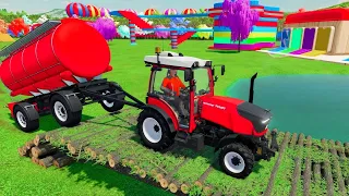 JOHN DEERE vs FENDT vs CLAAS vs VALTRA vs MCCORMICK TRACTORS BATTLE #197- Farming Simulator 22