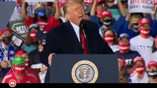 Watch: President Donald Trump arrives in Toledo for campaign stop