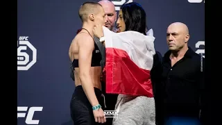 UFC 223: Rose Namajunas vs. Joanna Jedrzejczyk 2 Staredown - MMA Fighting