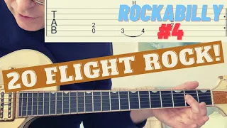 20 FLIGHT ROCK TABS - Beginners Rockabilly Guitar #4 - NEW RIFFS INCORPORATING LESSON 1 AND 2 RIFFS!