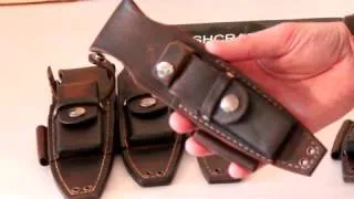 Custom leather sheaths S1 and F1