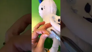 Snowy Owl Plush Process 🪶🧵 #shorts