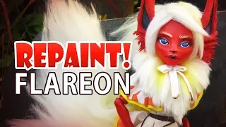 Repaint! Pokemon Flareon Custom OOAK Monster High Doll
