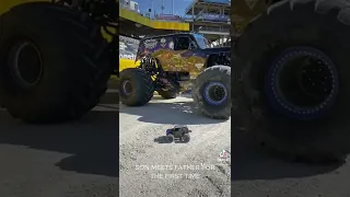 Son Uva Digger Mini RC meets the full size Son Uva Digger Monster Jam Truck.