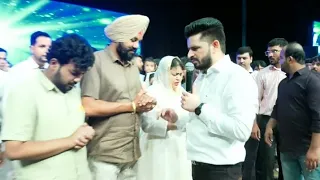 Spiritual Father Apostle Amrit Sandhu ji Laying Hand On Spiritual Daughter Pastor Monika and Family