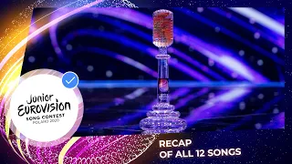 Recap of all 12 songs - Junior Eurovision 2020