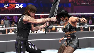 WWE 2K24 - Rhea Ripley Vs Dominik Mysterio 2 OUT OF 3 FALLS MATCH (PS5)