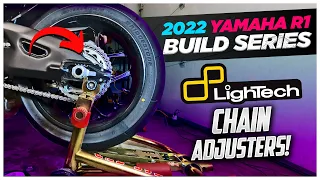 Yamaha R1 LighTech Chain Adjusters Install! You NEED These Chain Adjusters!