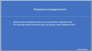 Clinical SAS: What is treatment emergent event?