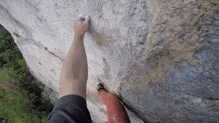 Aurisina, Merengue 6b (~5.10d) | Free climbing, Italy, Karst