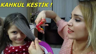 EVDE LİNA'YA KAHKÜL KESTİK! LİNA ÇOK SEVİNDİ | Funny Kids Video