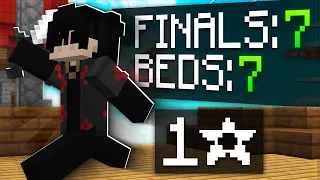 I GOT A PERFECT SOLO BEDWARS GAME (Bedwars On A 1 Star Account) | Hypixel Bedwars