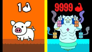 STRONGEST PIG EVOLUTION! Max Level Power & Speed in Pig Evolution! (9999+ Level Legendary Pig!)