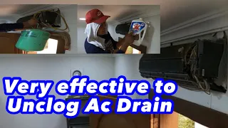 HOW TO UNCLOG SPLIT TYPE AC DRAIN (TAGALOG)