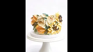 Sunflower Cake - Buttercream Palette Knife Sculpting Short