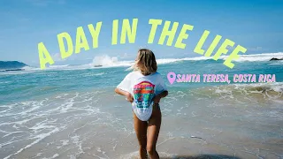 A day in the life living in Santa Teresa, Costa Rica in the rainy season: yoga and surfing!