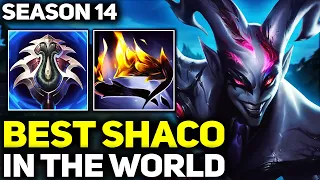 RANK 1 BEST SHACO IN SEASON 14 - AMAZING GAMEPLAY! | League of Legends