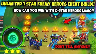 HOW TO EASILY WIN UNLI 1 STAR ENEMY HEROES(dont tell anyone my secret) !! THIS META IS CHEAT BUILD!!